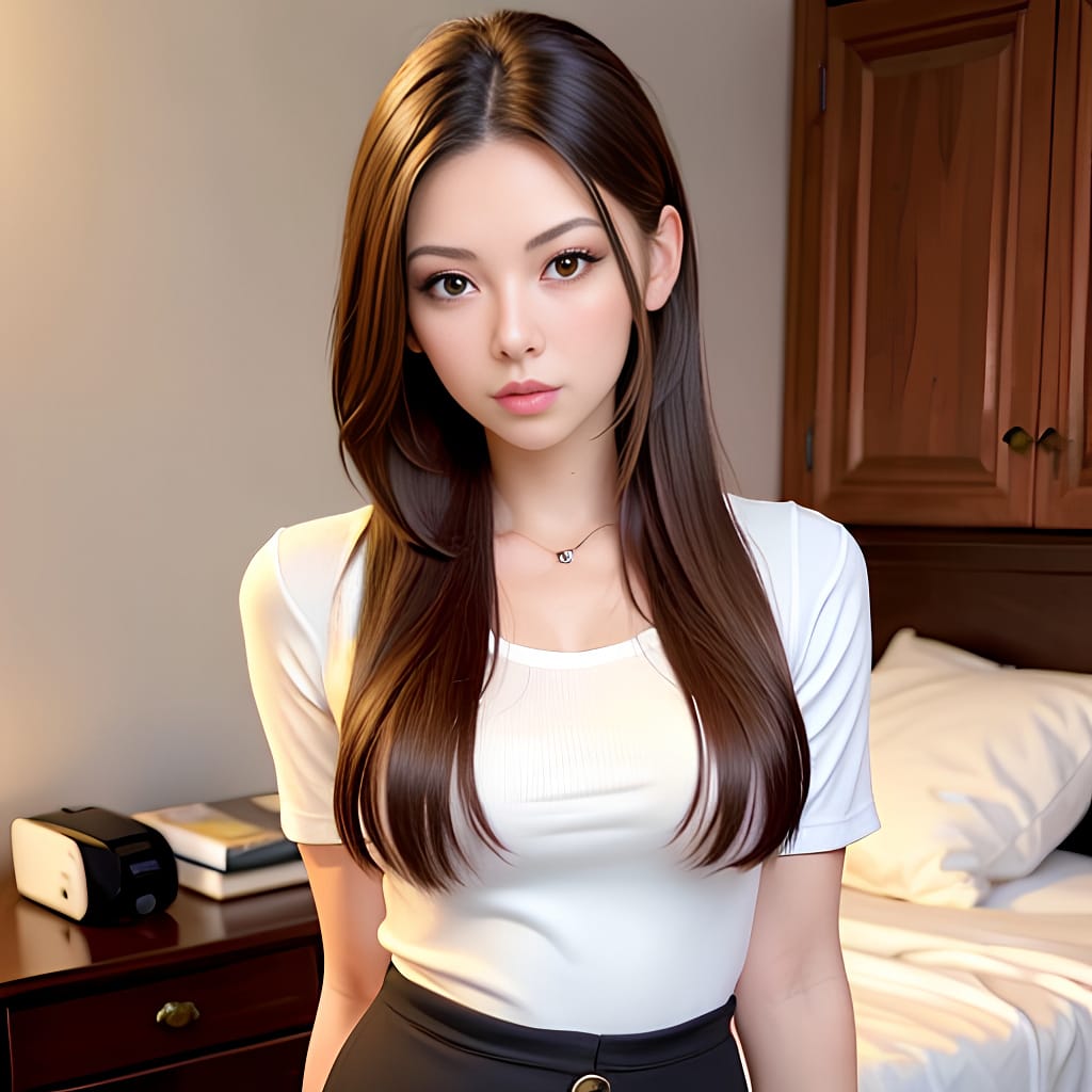 brunette bedroom nude default middle eastern mini skirt mini skirt woman long hair 