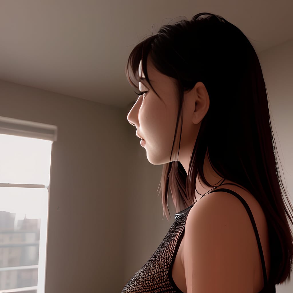 brunette mesh bedroom middle eastern side woman detailed