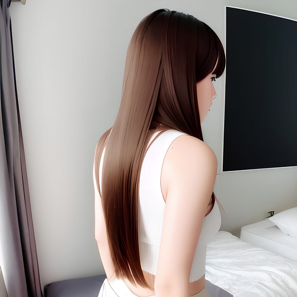 long hair mini skirt brunette middle eastern woman bedroom quality
