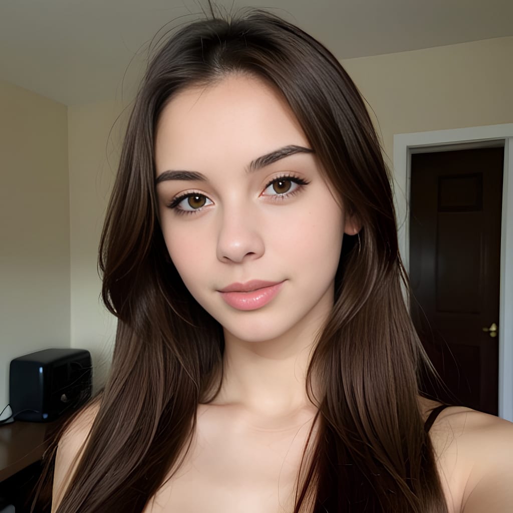 long hair woman perfect boobs brunette indian 