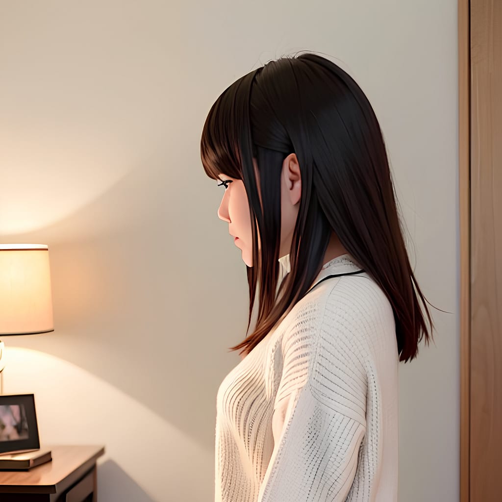 mini skirt middle eastern bedroom side woman brunette 